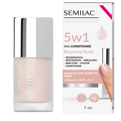 Imagen de Semilac 5en1 Acondicionador de Uñas Regeneración Nude 7ml