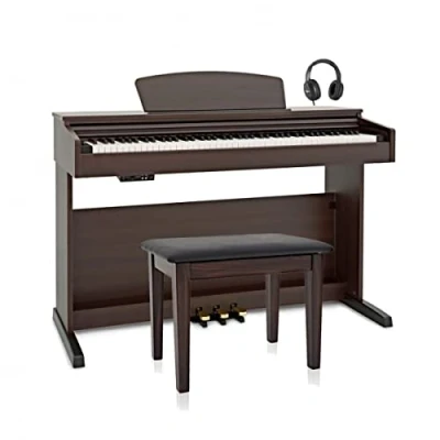 Imagen de Piano digital de 88 teclas totalmente ponderadas con soporte madera y 3 pedales