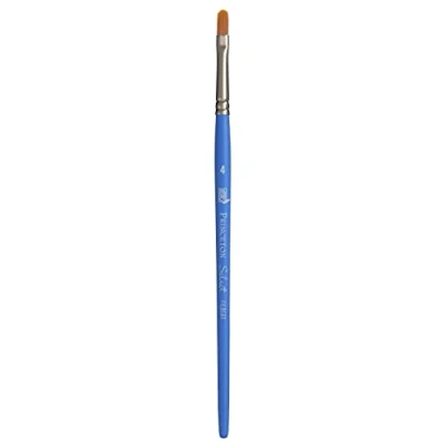 Imagen de Princeton Art &amp; Brush Select Sintético Mango Corto Lengua Gato Nº 4, Azul, Filbert 4