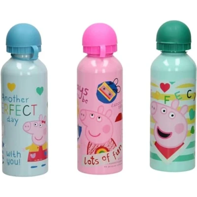 Imagen de Kid Licensing CANTIMPLORA DE ALUMINIO PEPPA PIG 500ML 1 unidad aleatoria