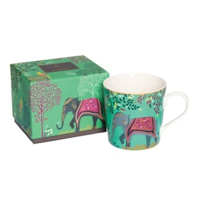 Imagen de Sara Miller London Portmeirion India Taza, diseño de elefante