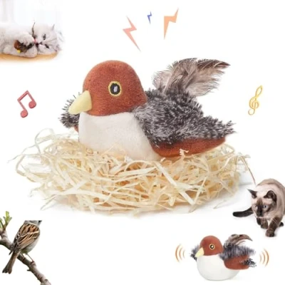 Imagen de Interactive Chirping Bird Cat Toy, Simulated Toy Flapping, Flapping Tweeting Toy,Toy For Cats To Play Alone, Indoor