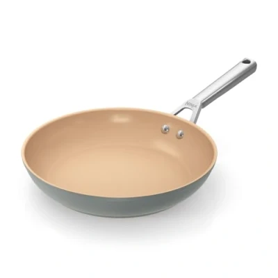 Imagen de Ninja Extended Life Sartén de cerámica antiadherente 28 cm (sin PFA, PFOA, plomo ni cadmio), mango acero inoxidable, horno hasta 285C, compatible con inducción, gris/terracota, CW90028EUUKDB