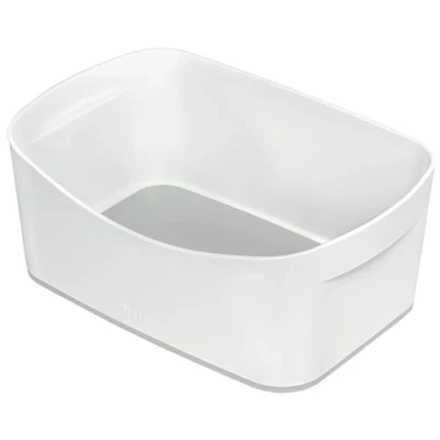 Imagen de Leitz MyBox Bandeja de almacenamiento, acabado mate, caja almacenamiento impermeable, sin BPA y apta para alimentos, blanco/gris, 52571001
