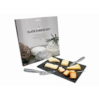 Imagen de NERTHUS FIH 360 Libro Regalo: Set de Pizarra y Cubiertos Queso, Negro / Plata