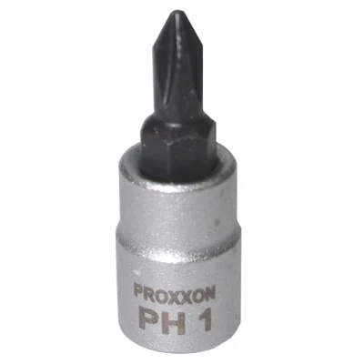 Imagen de Proxxon 23 730 Vaso y Punta Phillips de 1/4&quot;, Tamaño PH 1, Longitud Total 33mm
