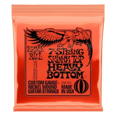Imagen de Ernie Ball Skinny Top Heavy Bottom Slinky 7 String Nickel Wound Electric Guitar Strings 10 62 Gauge