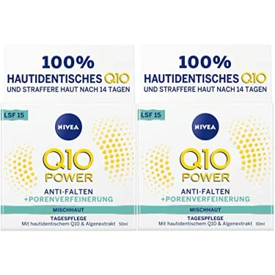 Imagen de Nivea Q10 Power anti arrugas + la racionalización porenverfeinernde día Cuidado Para rejuvenecedora, crema de con LSF 15, 50 ml