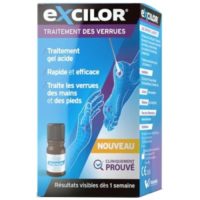 Imagen de EXCILOR gel ácido Tratamiento Verrugas Manos y Pies con Resultados visibles desde 1 semana Clínicamente probado1 4 ml