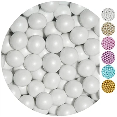 Imagen de EinsSein 0,35kg Bolas de Chocolate crujiente boda bautizo grande blanco perla candy bar melts cereal surtido choco corazones almendras caramelos bombones confeti peladillas regalos botes colores san