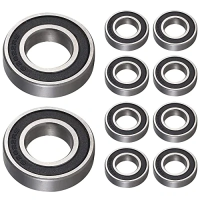 Imagen de [10 piezas] 6202 2RS rodamiento rígido de bolas, bolas sellado caucho simple para aparatos patines, maquinaria, industria (15 x 35 11 mm)