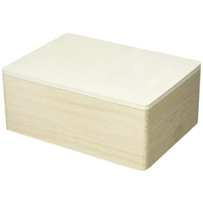 Imagen de Artemio Juego de 2 Cajas rectangulares, Madera, Beige, 22 x 9 16 cm
