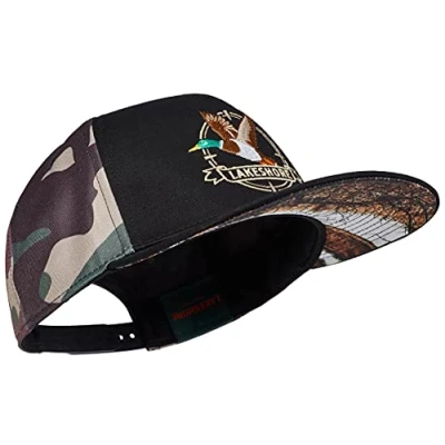 Imagen de Lakeshore® Gorra de Hombre, Snapback, Caza, Negro/Camuflaje, Ajustable en tamaño