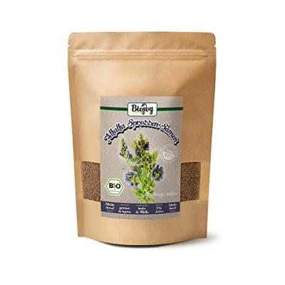 Imagen de Biojoy Semillas de Alfalfa Orgánicas (1 kg), crudas y enteras, sin aditivos