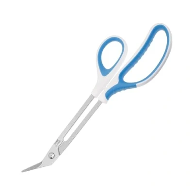Imagen de Tijeras First Aid Only con mango extralargo, acero inoxidable, hoja en ángulo, 21 cm, blanco/azul, P 10001