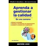 Imagen de Aprenda a gestionar la calidad: En una semana: 1