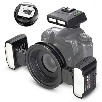 Imagen de Meike MK MT24S Macro Twin Lite Flash for Sony A9 A7III A7RIII and Other MI Hot Shoe Mount Mirrorless Cameras
