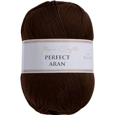 Imagen de Utopia Crafts Aran Hilo para tejer y ganchillo, 400 g (grano de café)
