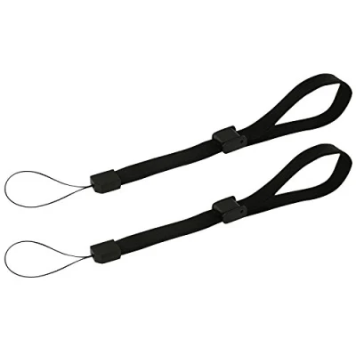 Imagen de Perfect Part Muñequera de mano para cámaras Sony PSP 1000 2000 3000 Go PS Vita PS3 Move, Nintendo DS Lite DSi XL 2DS 3DS Wii Remote U, reproductores música MP3 (2 unidades, negro),