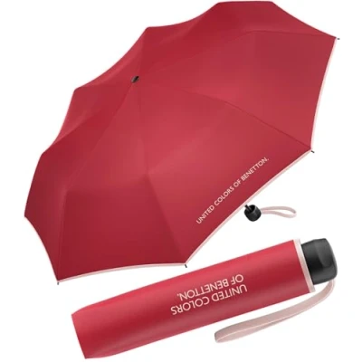 Imagen de United Colors of Benetton Cuatrogotas 2018 Paraguas Plegable, 60 Centimeters, Rosa Virtual, 95 cm
