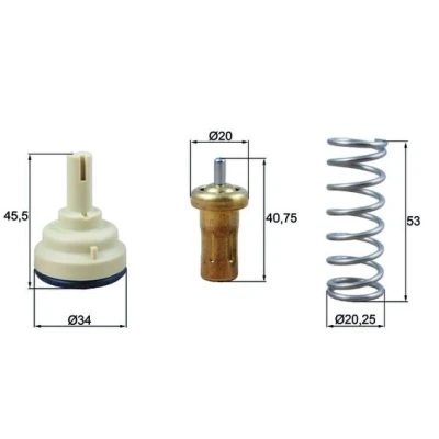Imagen de MAHLE ORIGINAL TX 209 80D Termostato, refrigerante 80 34 con junta VOLKSWAGEN: Touran I, Passat B6 Berlina, B7 Berlina