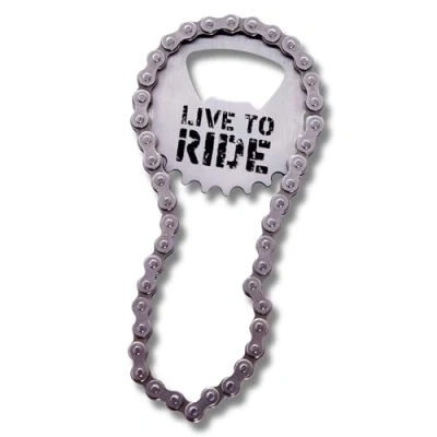 Imagen de Boxer Gifts Abrebotellas de Cadena Bicicleta Acero Inoxidable Plateado Regalo Divertido para un Ciclista, Metal, 12.5x5.5x1 cm