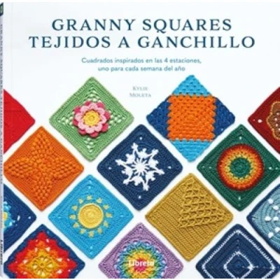 Imagen de Granny squares tejidos a ganchillo