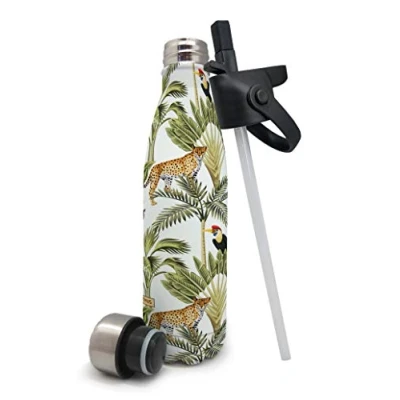 Imagen de NERTHUS Termo Doble Pared para Frios y Calientes, Acero Inoxidable, Jungla, 500 ml