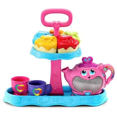 Imagen de Leapfrog 603203 Musical Rainbow Party Learning Toy and Pretend Play Educational Tea Set for Children with Shape Sorter, Lights Songs, Multi Colour