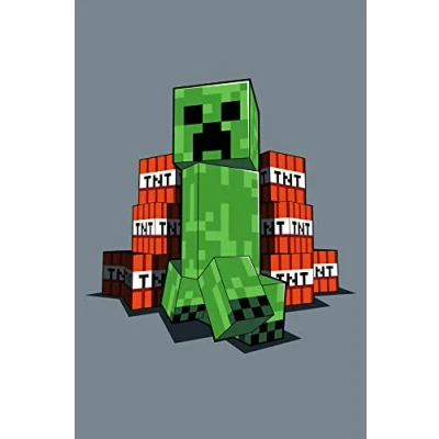 Imagen de AC Deco Minecraft Manta polar creeper y TNT (100 x 150 cm)