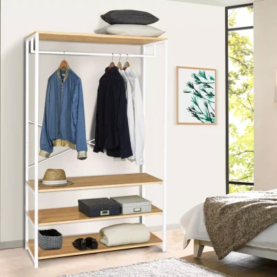 Imagen de IDMarket Dressing Large Detroit Design Industrial Madera y Metal Blanco