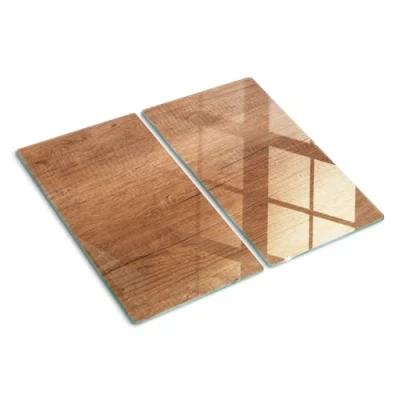Imagen de Tulup Tabla De Cortar Cocina 2x30x52cm Vidrio Protector Placa Induccion Madera