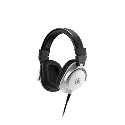 Imagen de Yamaha HPH MT5 Auriculares de estudio monitorización plegables con cable 3 m y adaptador para jack estéreo estándar 6,3 mm, blanco