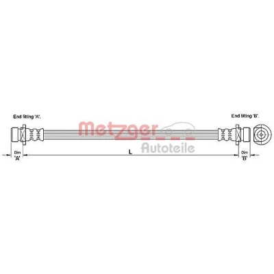 Imagen de METZGER 4110183 Latiguillos de Freno 247 LAND ROVER: Freelander I SUV