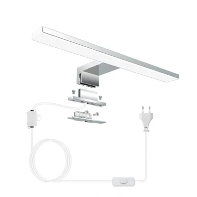 Imagen de Azhien Lámpara de Espejo Baño LED 5W 500lm,Blanco Neutro 4000K Pared con Enchufe,Montaje 3 en 1,30CM IP44 Aplique para Armario Espejo,230V,300mm