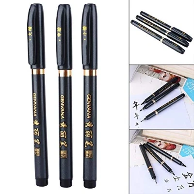 Imagen de 1 Set Bolígrafo de Tinta Chino Japonés Caligrafía Cepillo Escritura Herramienta Dibujo Craft Stationery Marcadores para la Escuela Lienzo