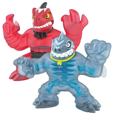 Imagen de Heroes of Goo Jit Zu Dino X Ray Verses Pack, Chomp Attack Shredz Bones Tri Tops 4.5&#039; Tall Action Figure, Perfect Christmas/Birthday Present For 4 To 8 Years Squishy,Stretchy Tactile Play