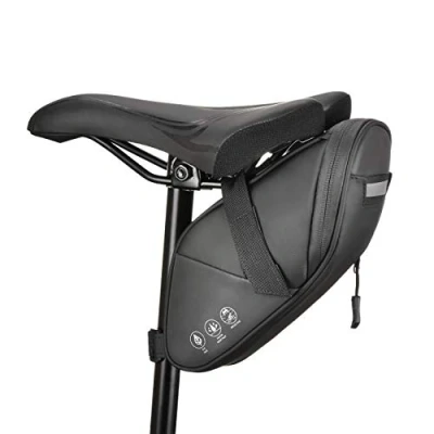 Imagen de CCKOLE Alforjas para sillín de Bicicleta montaña con Reflectantes, Bolsa Trasera Resistente al Agua y roturas, Asiento Multifuncional