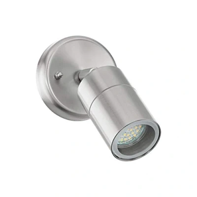 Imagen de Eglo STOCKHOLM 1 Outdoor wall lighting Acero inoxidable GU10 5 W LED, lighting, inoxidable, IP44, Entrada, Cochera, Jardín, Patio, Transparente
