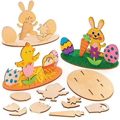 Imagen de Baker Ross Escenas de Madera Pascua Paquete 4, Manualidades para Niños (AT454)