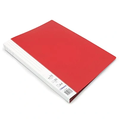 Imagen de Waytex 931330R Protector de documentos (A4, 20 hojas, polipropileno, 10 fundas transparentes, color rojo)