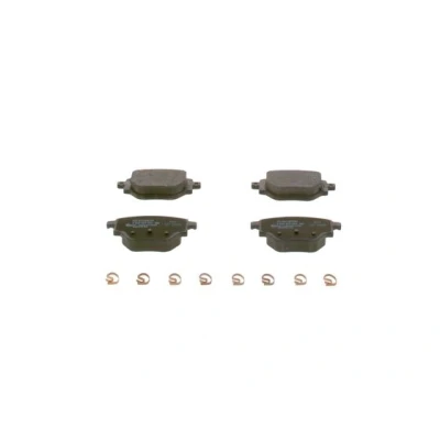 Imagen de BOSCH 0 986 424 988 Juego de pastillas freno Low Metallic Chapa antichirridos, con instrucciones montaje muelle PEUGEOT: 208 II Hatchback