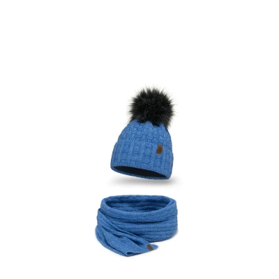 Imagen de Vivisence 7015 Beanie AND Scarf SET Bufanda, Mujer, Talla: One Size, Jeans