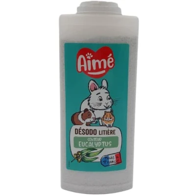 Imagen de Aimé Desodorante Arenero Gato Neutralizador de Olores 700 ml Gránulos Absorbentes Fabricados a partir Tobermorita Ambientador para Gatos que Absorbe Malos Fragancia Eucalipto