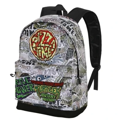 Imagen de Karactermania Ninja Turtles Pizza TIME HIGH Mochila para niños, Talla: One Size, Multicolor