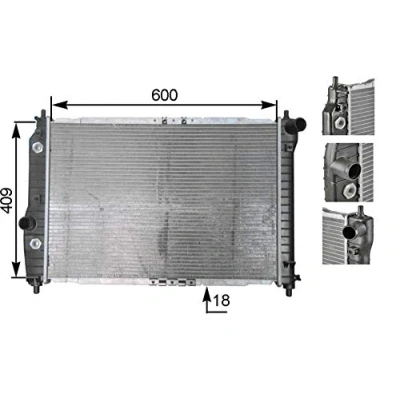 Imagen de MAHLE ORIGINAL CR 131 000S Radiador, refrigeración del motor CHEVROLET: Aveo / Kalos Berlina, Hatchback, Hatchback