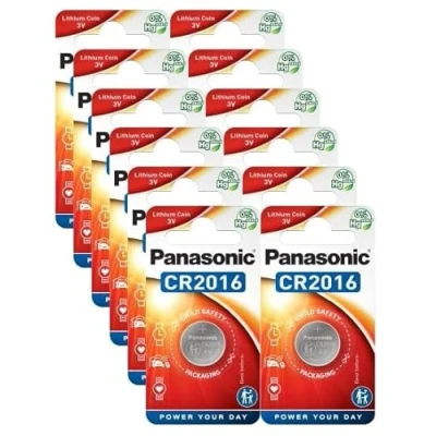 Imagen de Panasonic CR2016 Batería de litio (3 V, 90 mAh, 12 unidades)