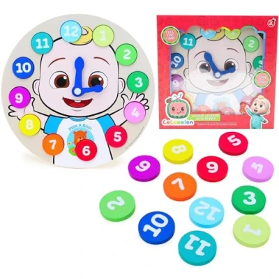 Imagen de Toyland® Cocomelon Rompecabezas de Madera con Reloj Aprendizaje Aprende a Decir la Hora Juguetes para niños pequeños Partir 3 años