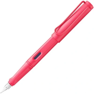 Imagen de Lamy safari sunset Pluma estilográfica con empuñadura ergonómica y plumín de acero pulido en tamaño M ideal para cualquier escritura caligrafía incluye cartucho T 10 azul Diestro