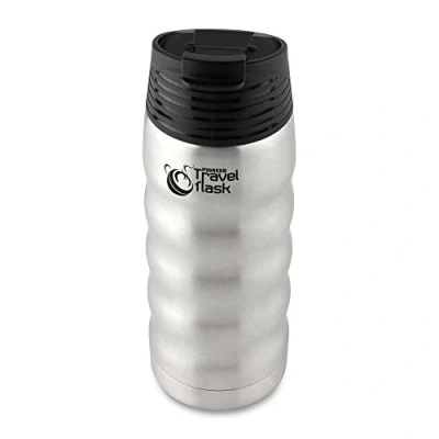 Imagen de Pioneer Grunwerg Cafetera de vacío Viaje Botella Agua Caliente, Acero Inoxidable, Metalizado, 480ml